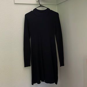 GAP Black Ribbed Midi Sweater Dress